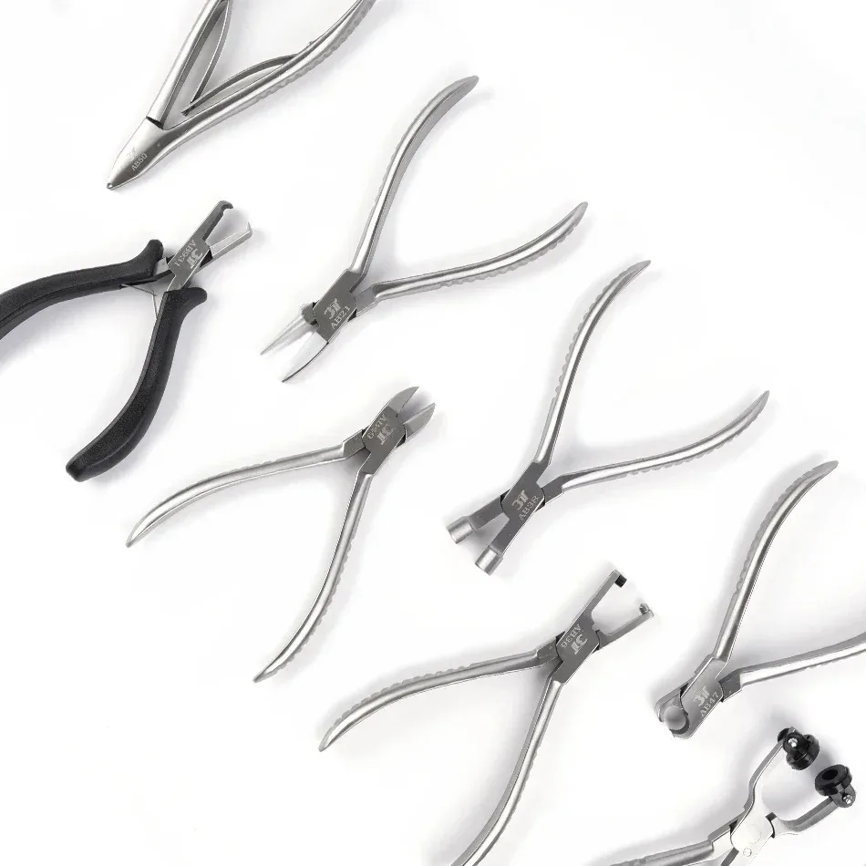 Stainless Steel Eyeglasses Spring Plier Glasses Screw Cutter Trident Chip Block Plier Adjuster Optical Repair Hand Tool