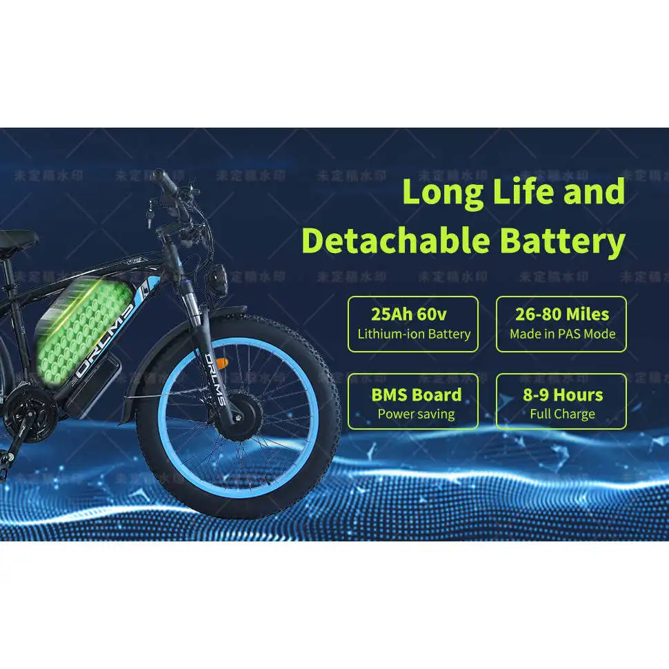 (USA Stock) SMLRO TS60 Dual Motors Electric Bike