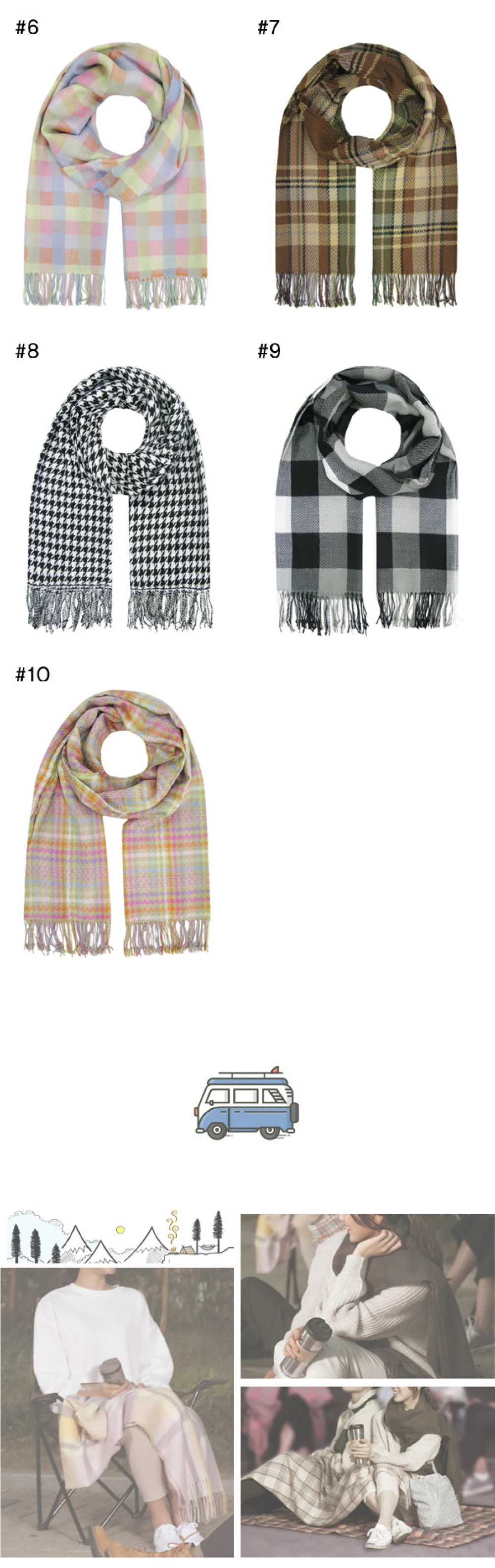 2023 Hot Selling Pashmina Shawl High Quality Korean Manufactured