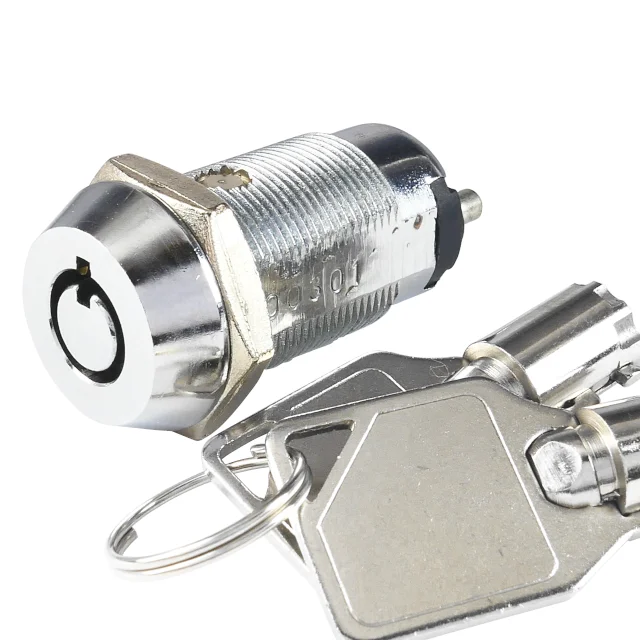 Secure 19mm Tubular Key Lock Cylinder Magnetic Door Lock Made of Zinc Alloy for Electrical Switch Access