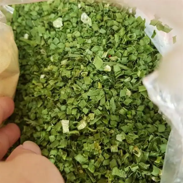 Vietnam New Crop High Quality All Green Onion Rings 5 mm Instant Noodles Ingredient Flakes air Dried Spring