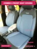 Combo 2 Front Seat Covers - Blue with Black