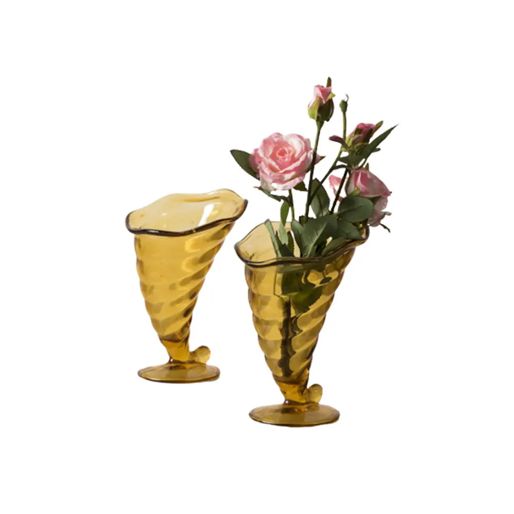 Стеклянная ваза ручной работы для домашнего декора оптовая продажа современный дизайн