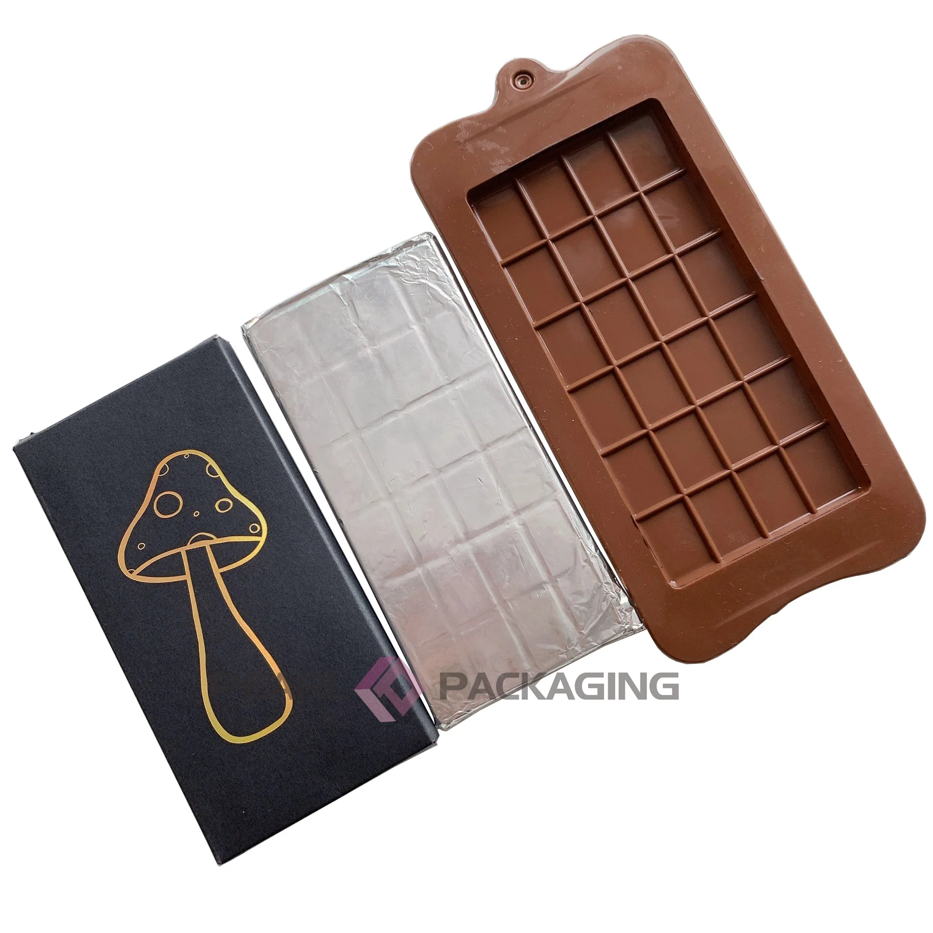 Holographic Mushroom Chocolate Boxes with Hologram Foil