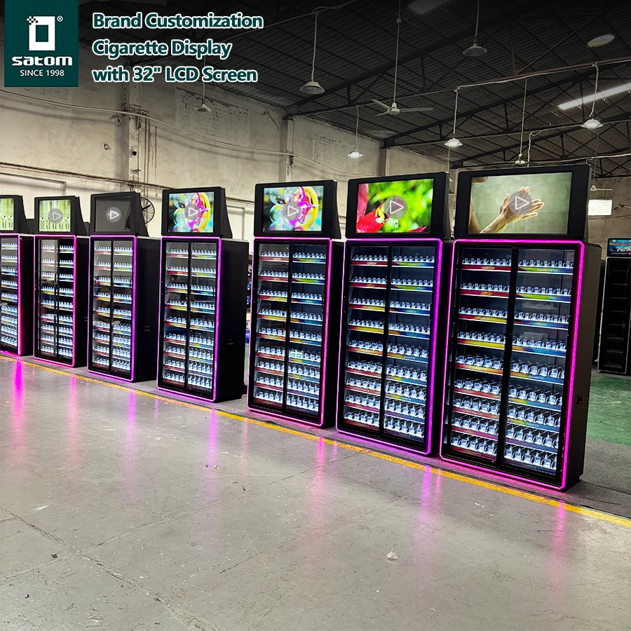 cigarette rack display for sale TobacPro With Pushers, 12 Shelves 48W 84H Metal Cigarette Display Unit Rack