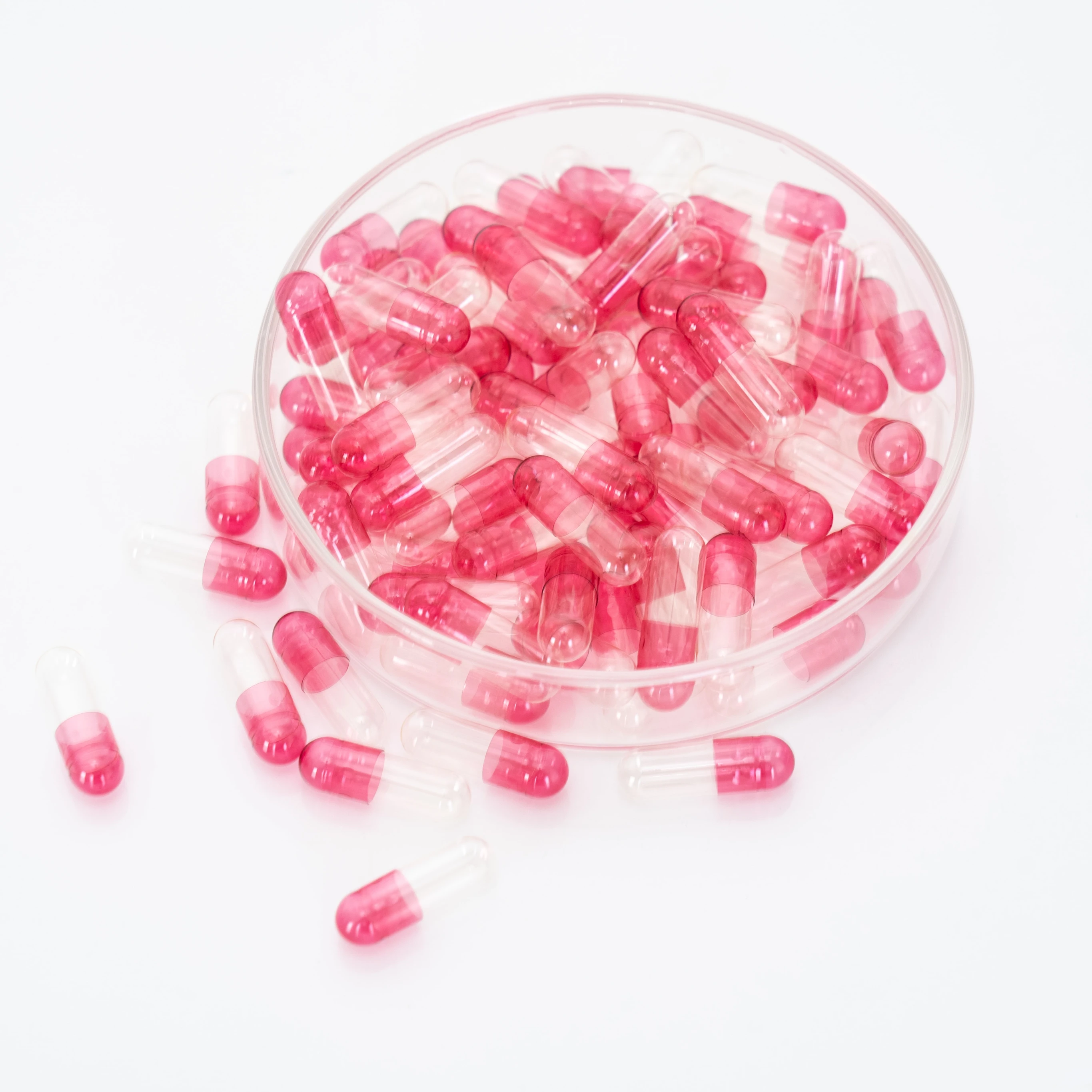 Size 0 Red Transparent China Medical Herbs Empty Capsule Gelatin Halal Certificated for Vegatarian Zhongya Caps