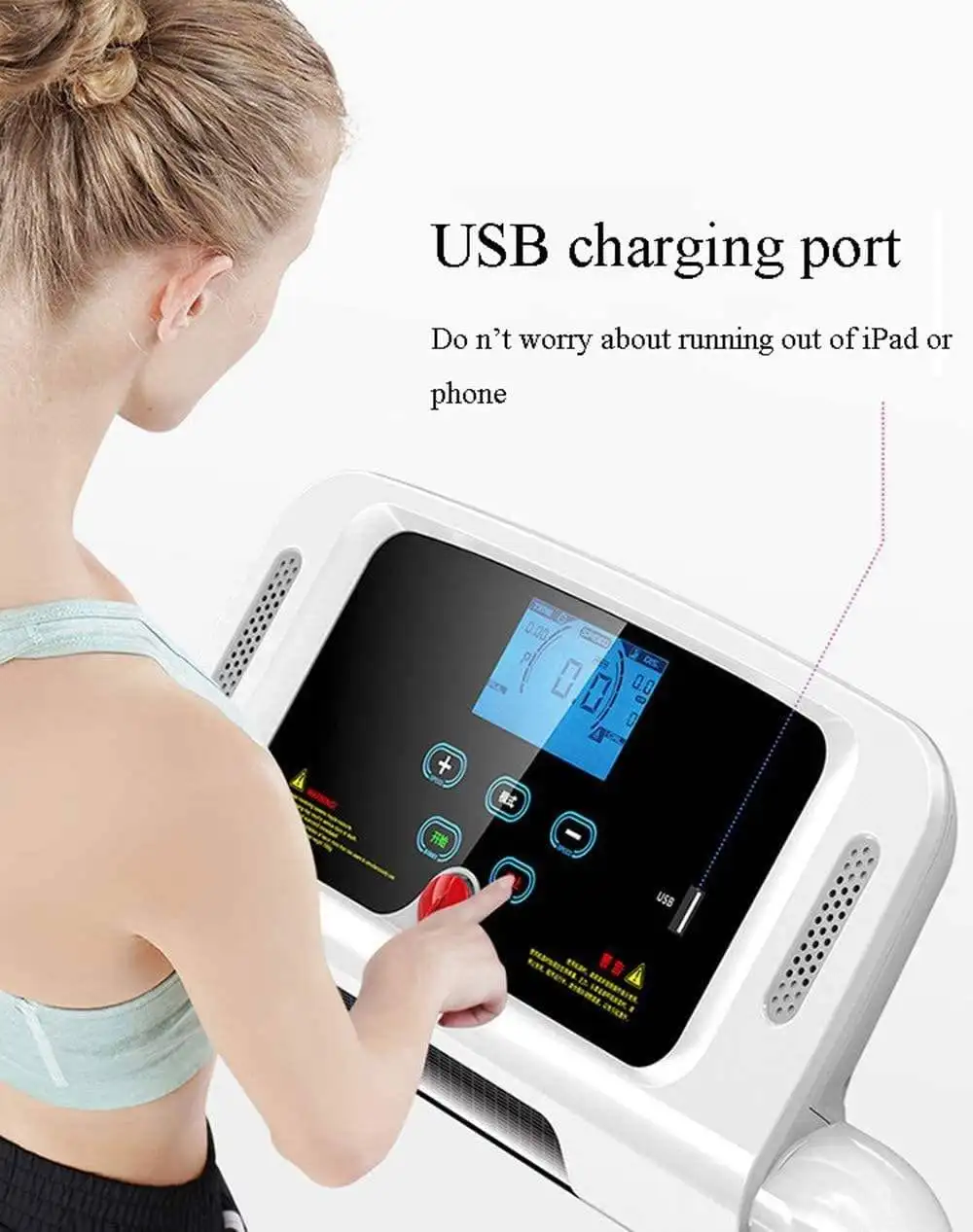 Gym Commercial Home Touchscreen Treadmill Consoles Proteus Treadmill Battery Powered Treadmill