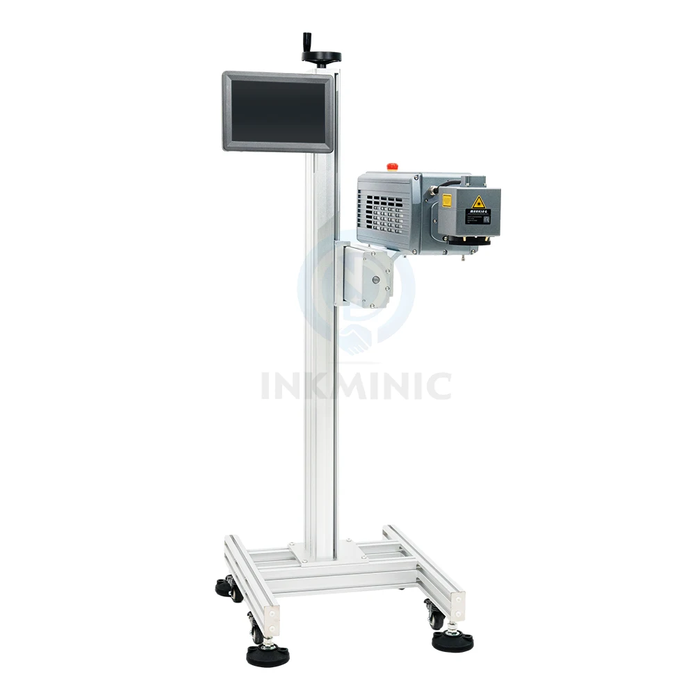 Flying Engraving Device Mark QR Code Text CO2 Coherent CRD BC 30W 40W 60W  Laser Marking Machine for Food Drink Production Line