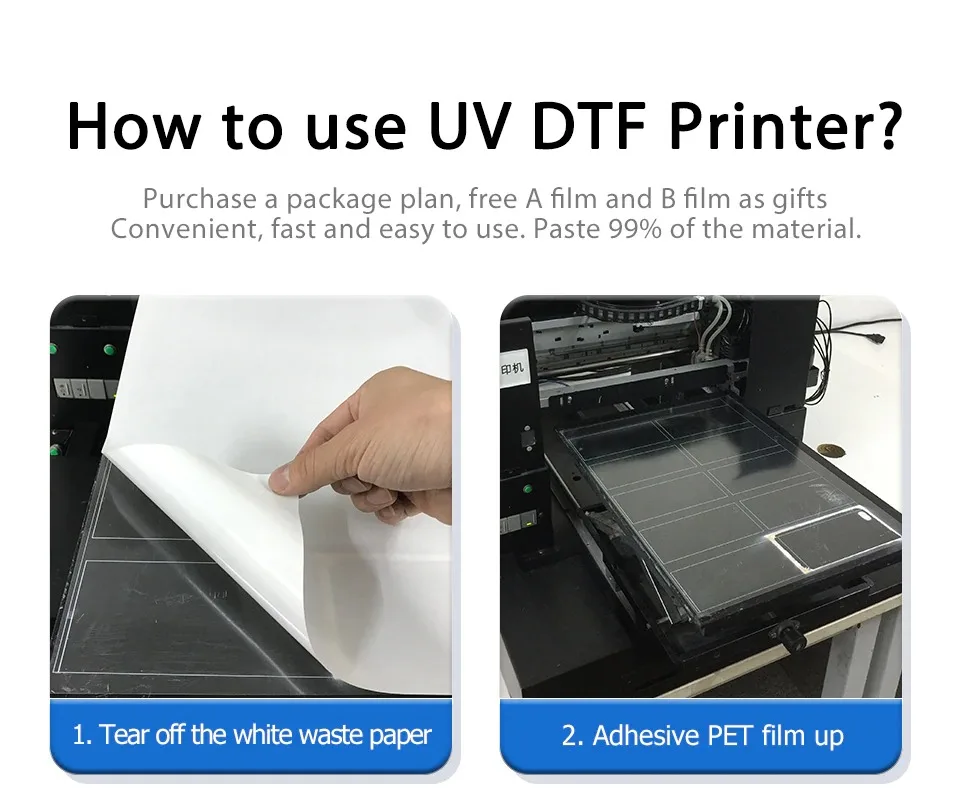 A+b Film Of Uv Dtf For All Smooth Hard Surface Heat Transfer Pet Film ...