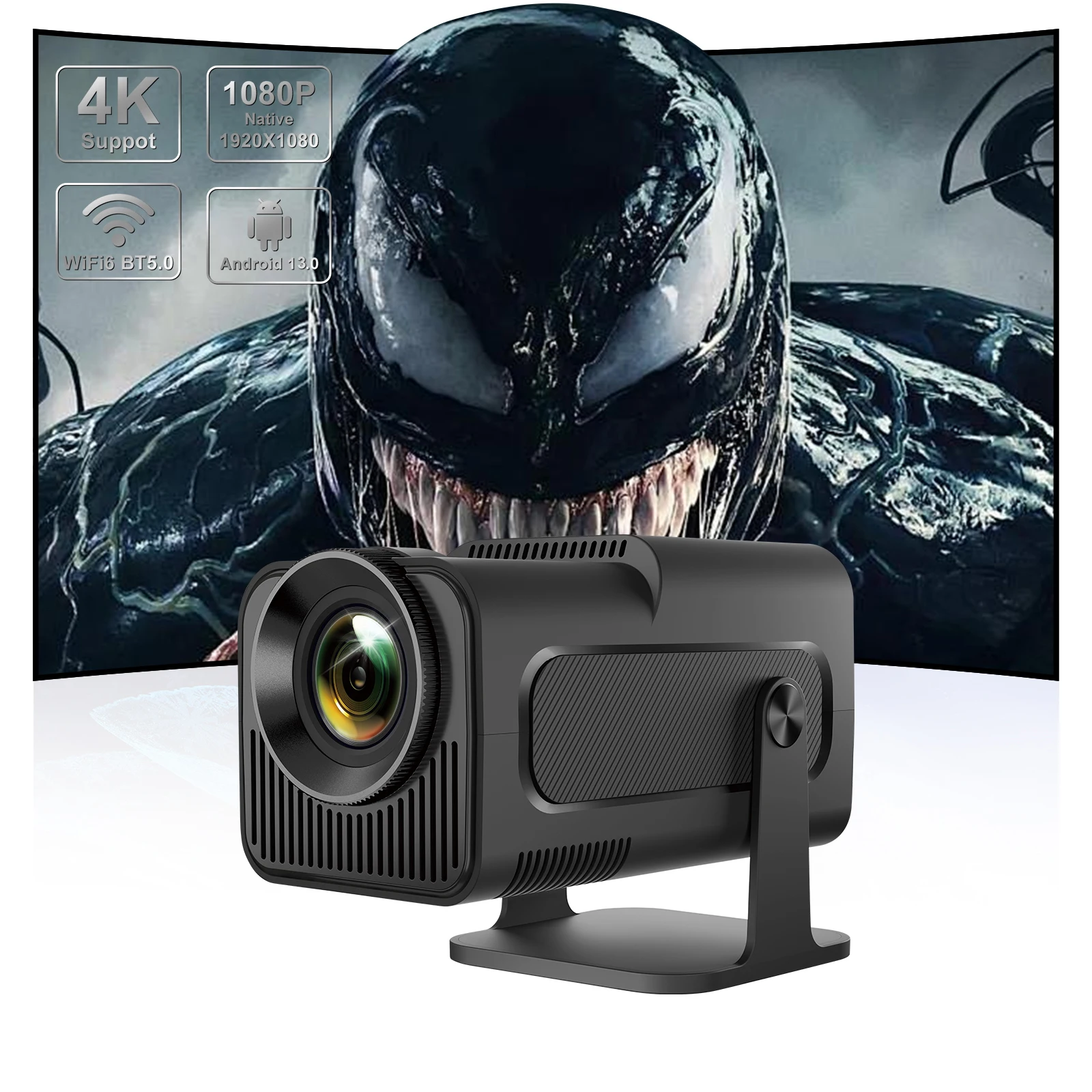 Salange-4KプロジェクターHY320 Salange HY320 Projector 4K Android