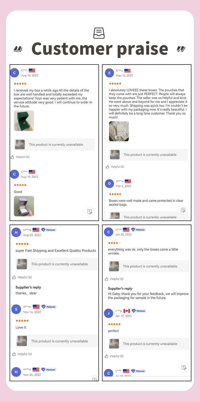 Pu Leather Jewel Case Travel Square Jewelry Storage Boxes Organizer