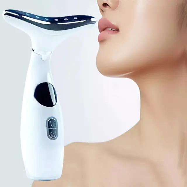 2024 Home Use Vibration And EMS Neck Face Lifting Machine Electric Facial Tightening Wrinkle Remover Device For Women And Men