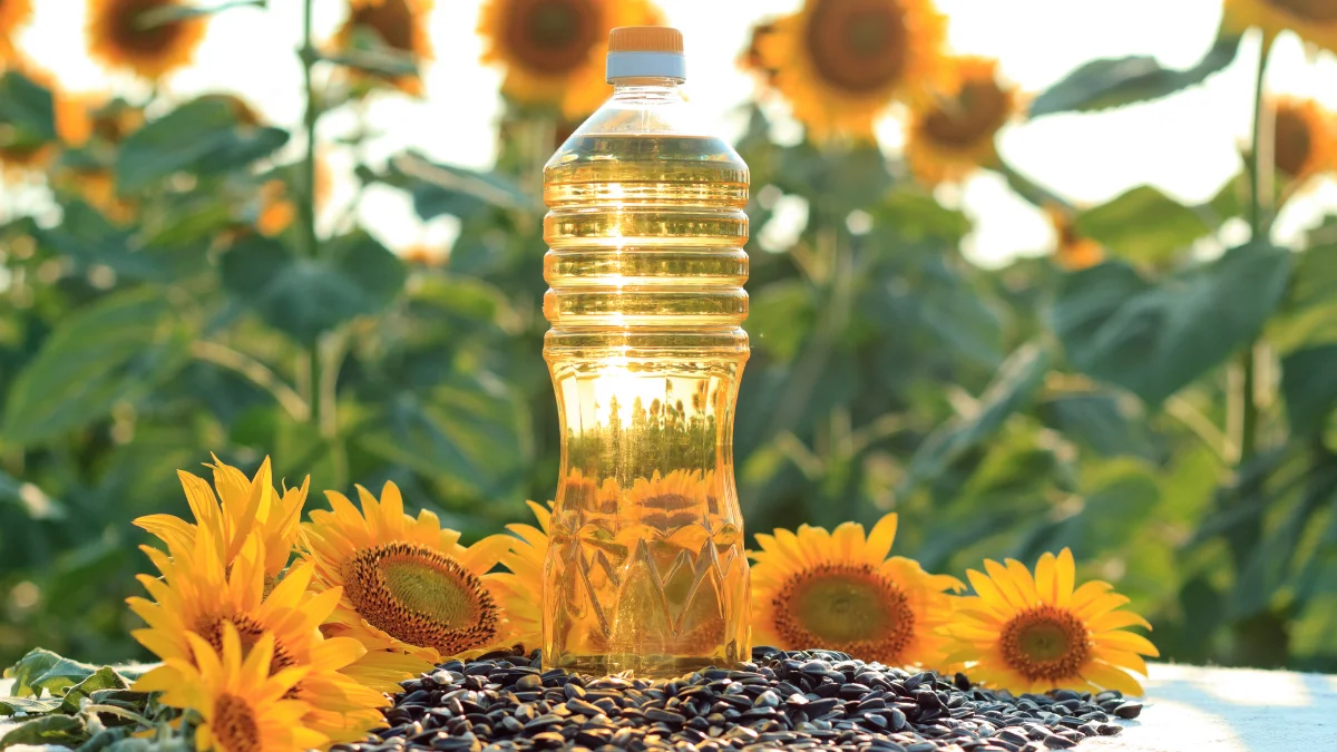Refined Sunflower Oil Bulk Wholesale 100% Pure High Quality Edible Cooking Oil Golden Yellow Premium Food Grade Packaging