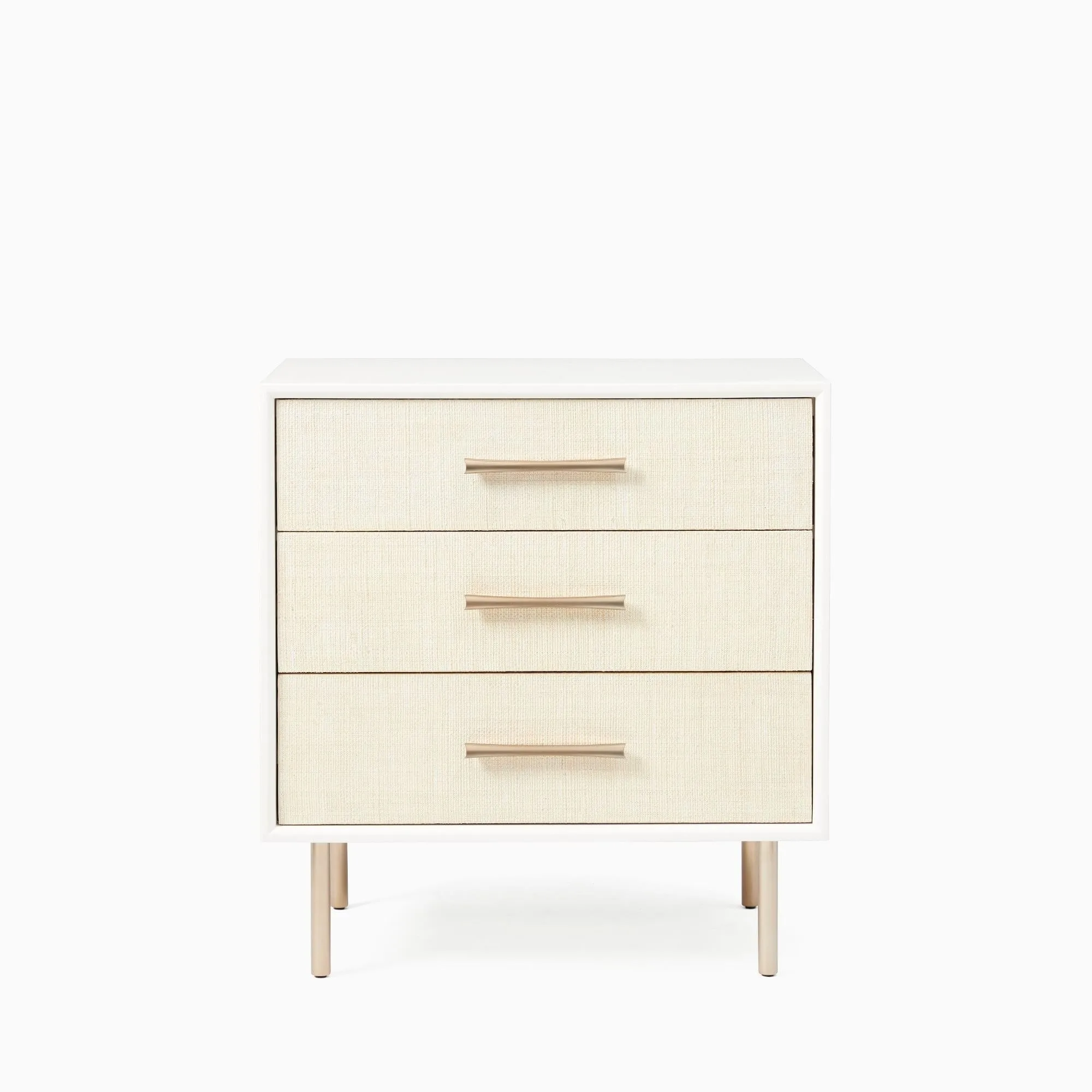Custom Modern Minimalist Oak Wood Bedside Table with Three Drawers Durable Storage Adjustable Extendable Features Home Furniture