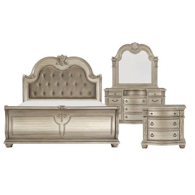 Saudi Luxury Classic Custom Size Bedroom Hotel Furniture Dubai Queen King Size Beds Set Qatar