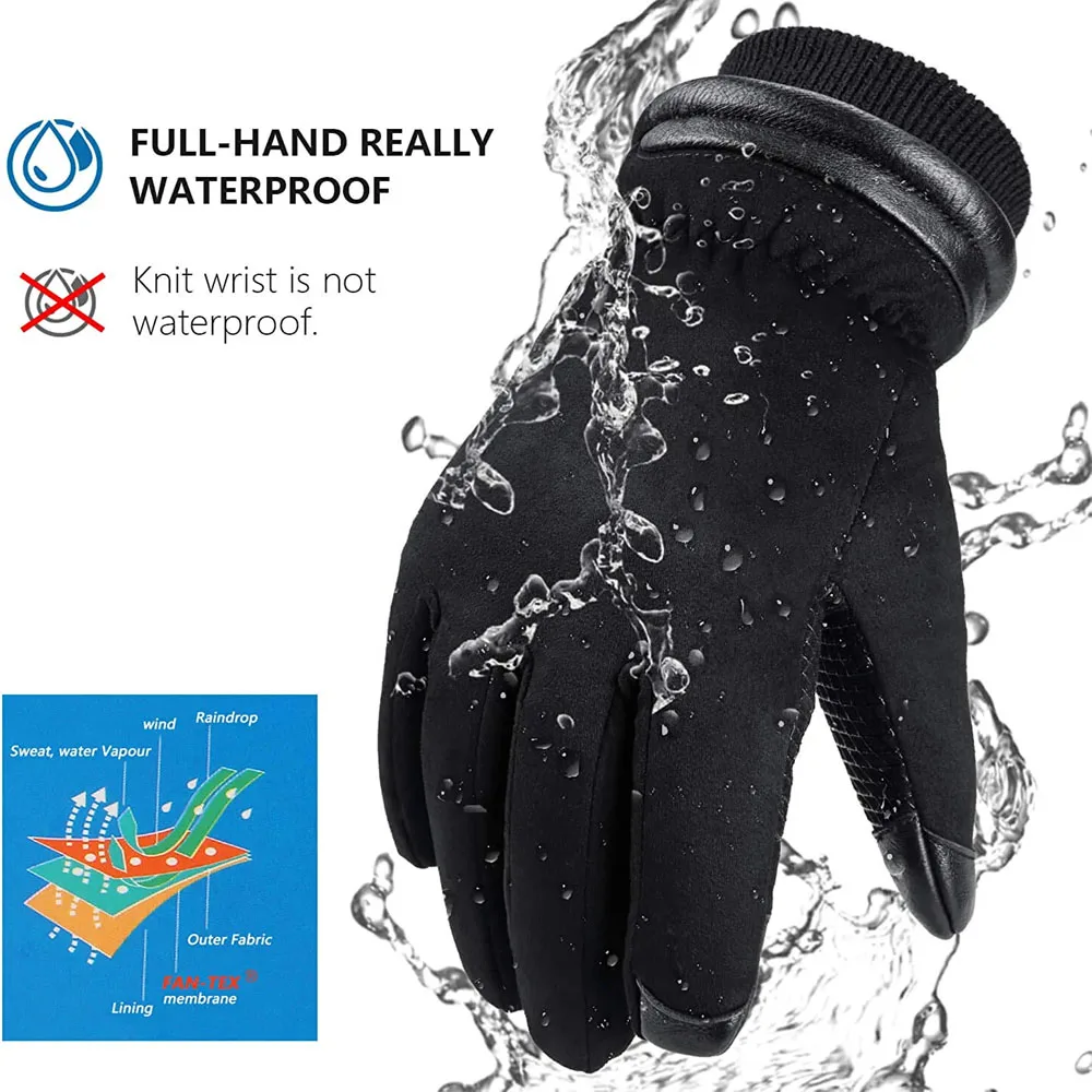 Winter Gloves For Men Women Upgraded Touch Screen Cold Weather Thermal ...