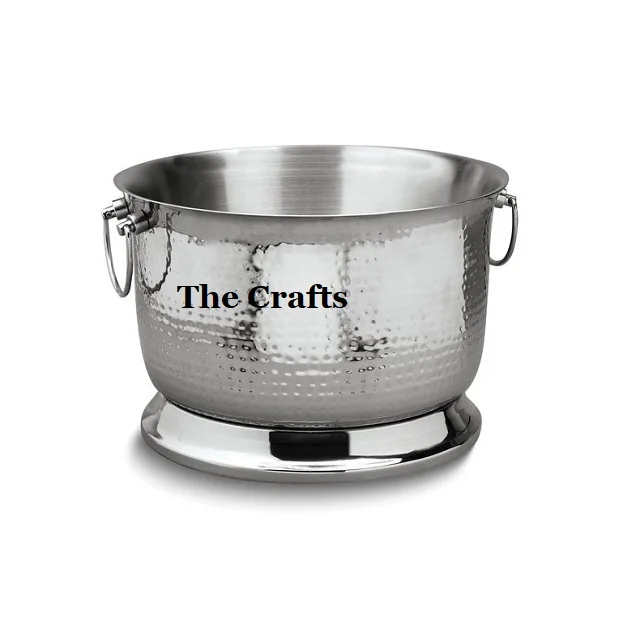 Newest Design Aluminium Ice Bucket Exclusive Quality Round Shape Ice