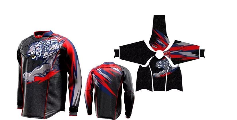 Standard Fit Skeleton Sublimated Graphics Men Racing Paintball Jersey ...