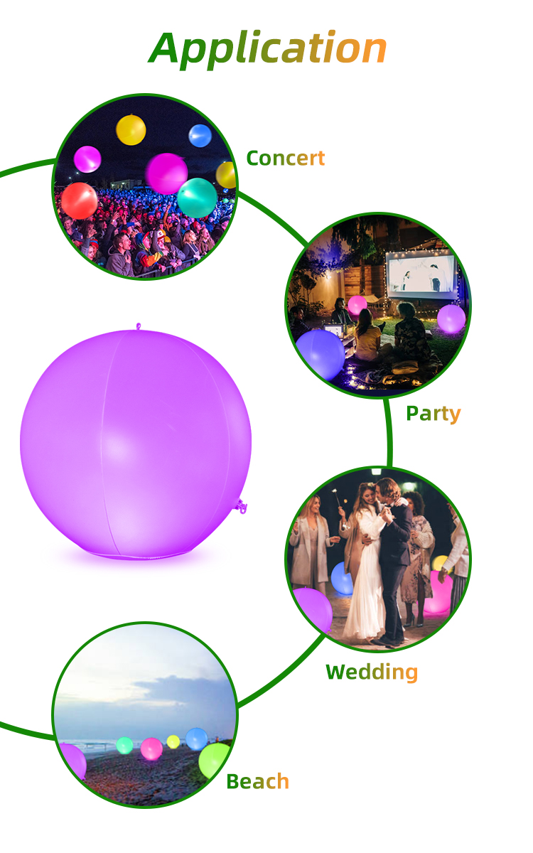 Led Ball Inflatable Remote Control Battery Operated Color Changing Led