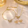 Juego de 3 piezas chapado en oro de 18k.