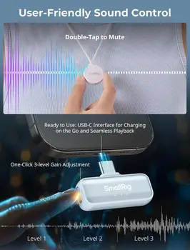 SMALLRIG S60 Wireless Microphone (White/USB-C Version) 4706 detail image