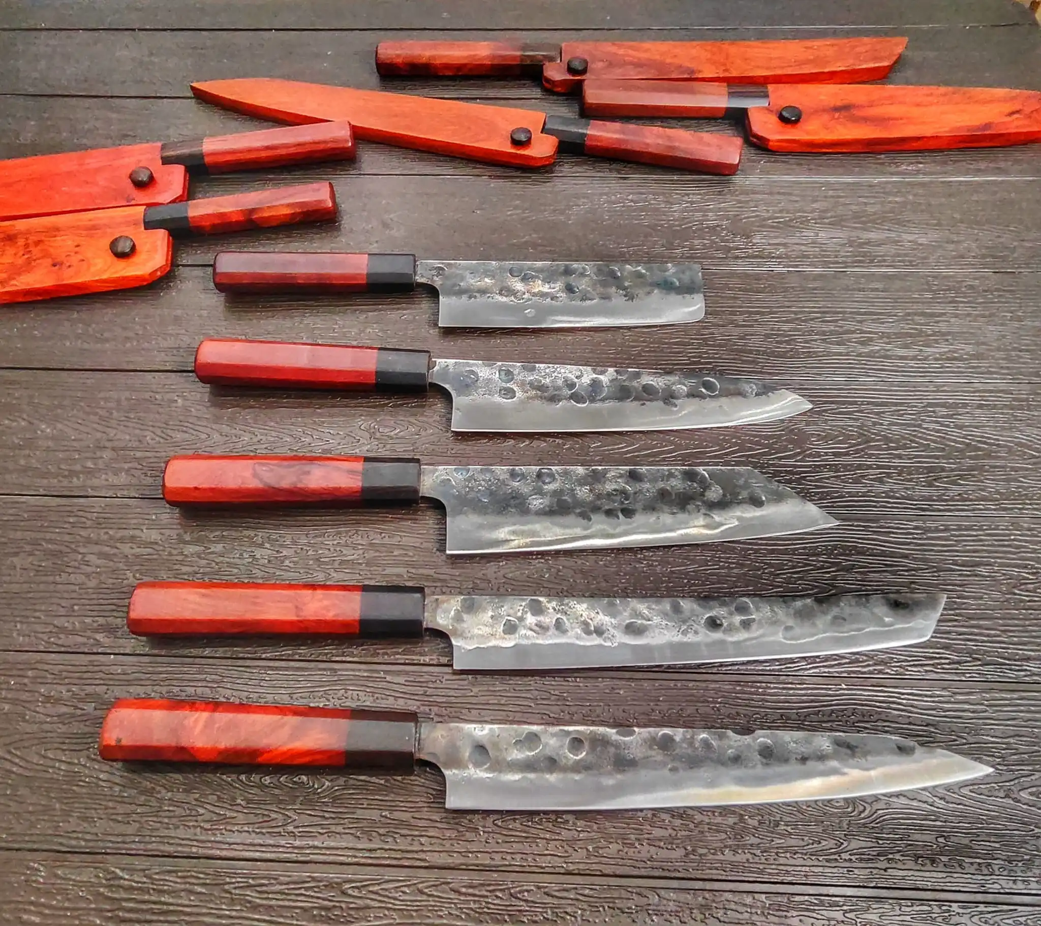 Dao Vua New Series V3 52100 Hammered Knives Hand Carbon Steel