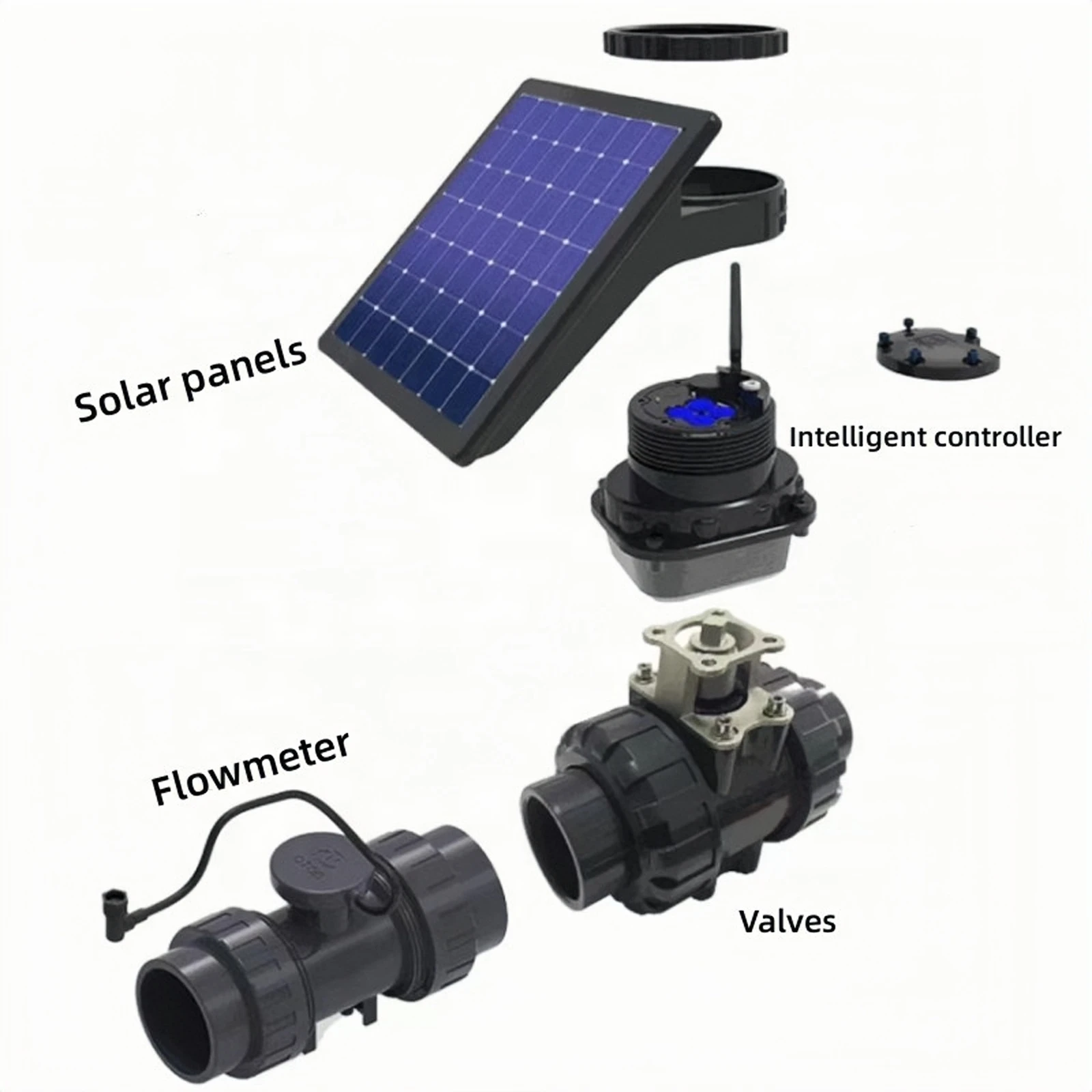 Intelligent Electric Irrigation Control Plastic Valve System Electric Solar Powered Drip Irrigation Valve for Agriculture Farm