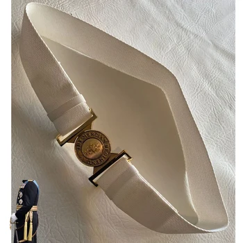 Genuine British Military Ceremonial White Issue Courlene Belt Keepers Stays 2 Pr - Foto 3