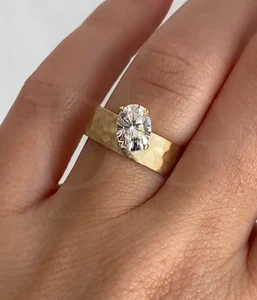 2.00 CT Oval Cut Lab Grown Diamond Engagement Ring Solitaire Wedding Ring Maribel Ring Wedding Bands Fine Jewelry IGI Party