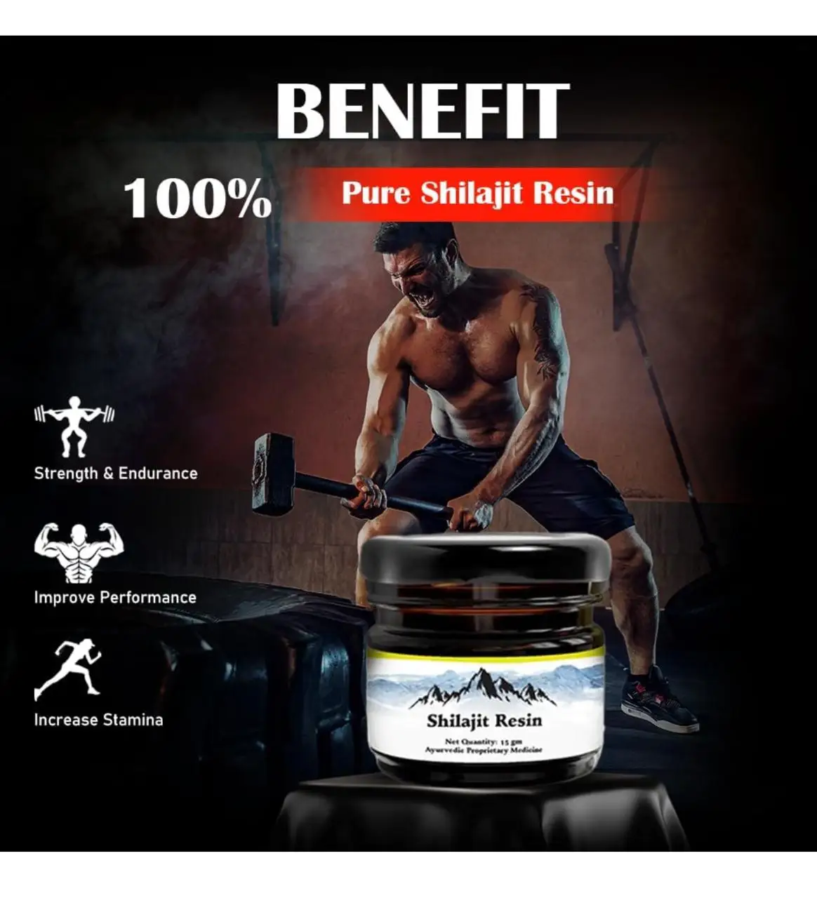 Wellness Supplement Herbal Extract Shilajit Resin For Stress Relief
