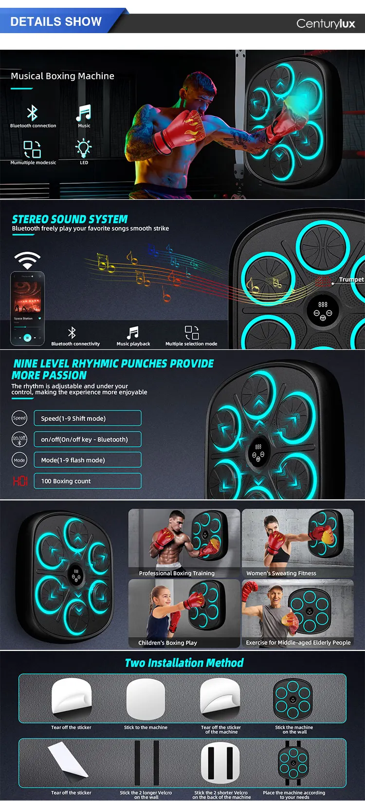 Boxing Machine Wall Mounted - Professional Fitness Training
