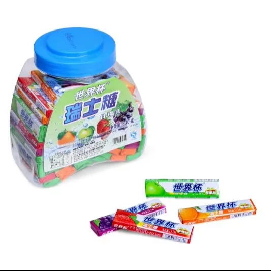 Suifa Custom Design Good Taste Soft Chewy Fruit Candy swiss Candy
