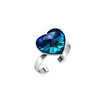 Brass with 18K white gold plated women ring