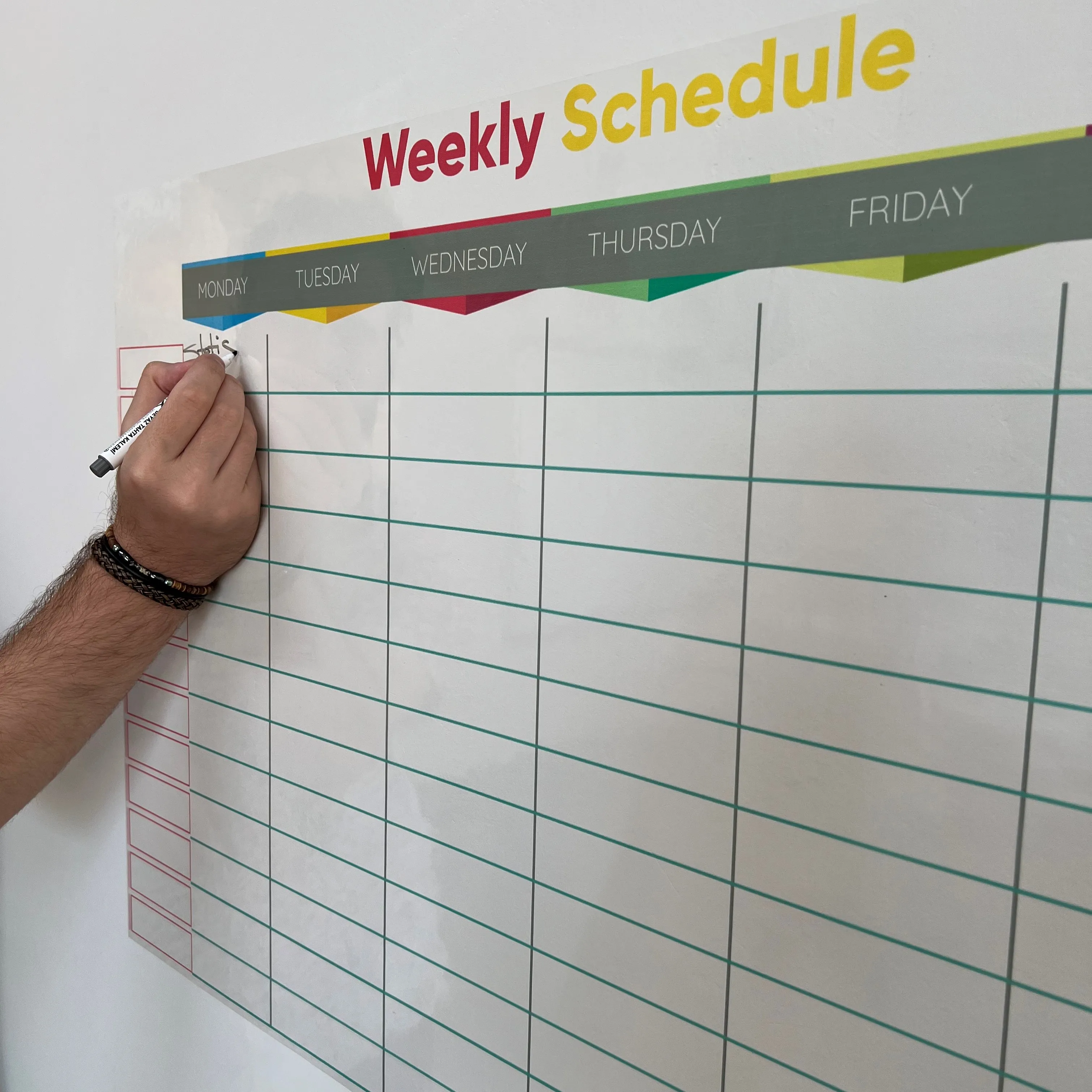 2025 Модель 9 органайзер для еженедельного планировщика эффективное управление временем многоразовая доска сухого стирания стеклянная Металлическая магнитная