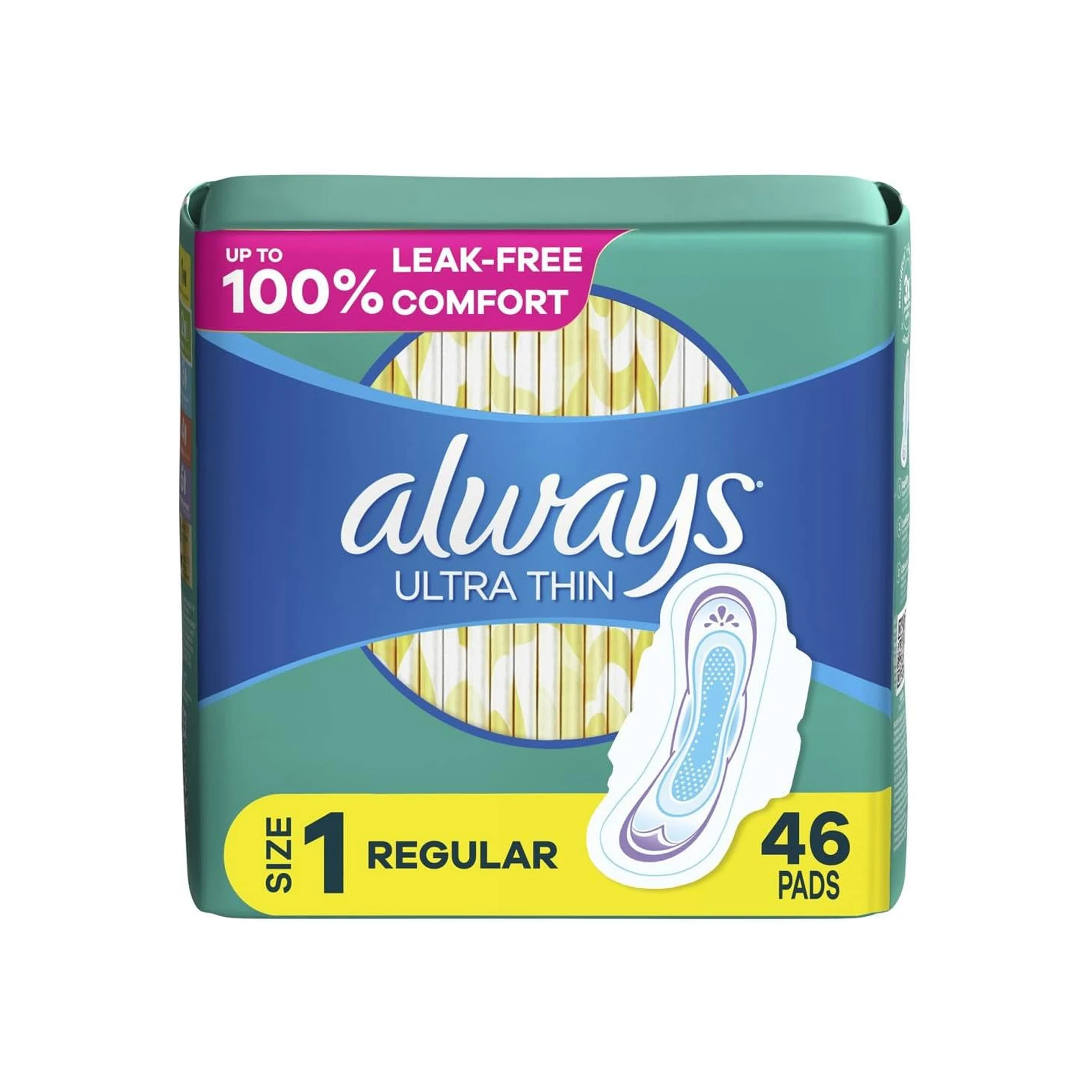 Always Ultra Thin Daytime Pads With Wings Size 1,Regular,Unscented