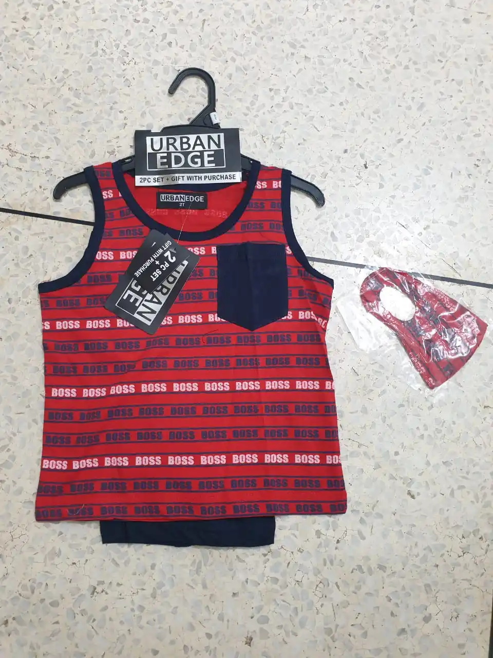 Overstock Apparels Garments Surplus Branded Labels Boys Kids Sleeveless Cotton Casual T Shirts Shorts Set Bangladesh Stock Lot