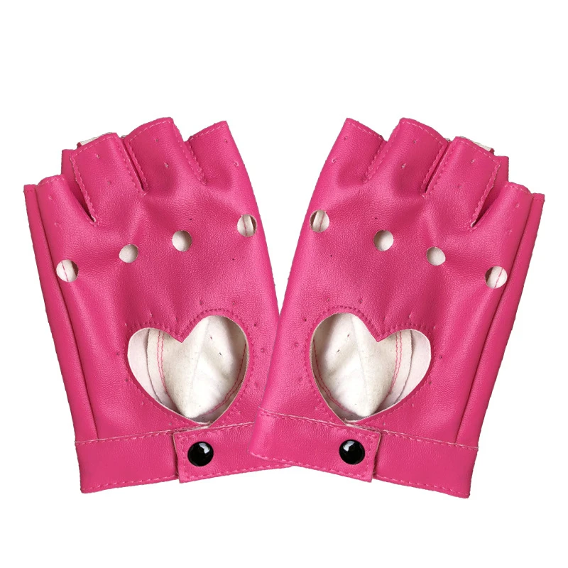 Высококачественные перчатки для вождения без пальцев из искусственной кожи спортивные черные мужчин и женщин