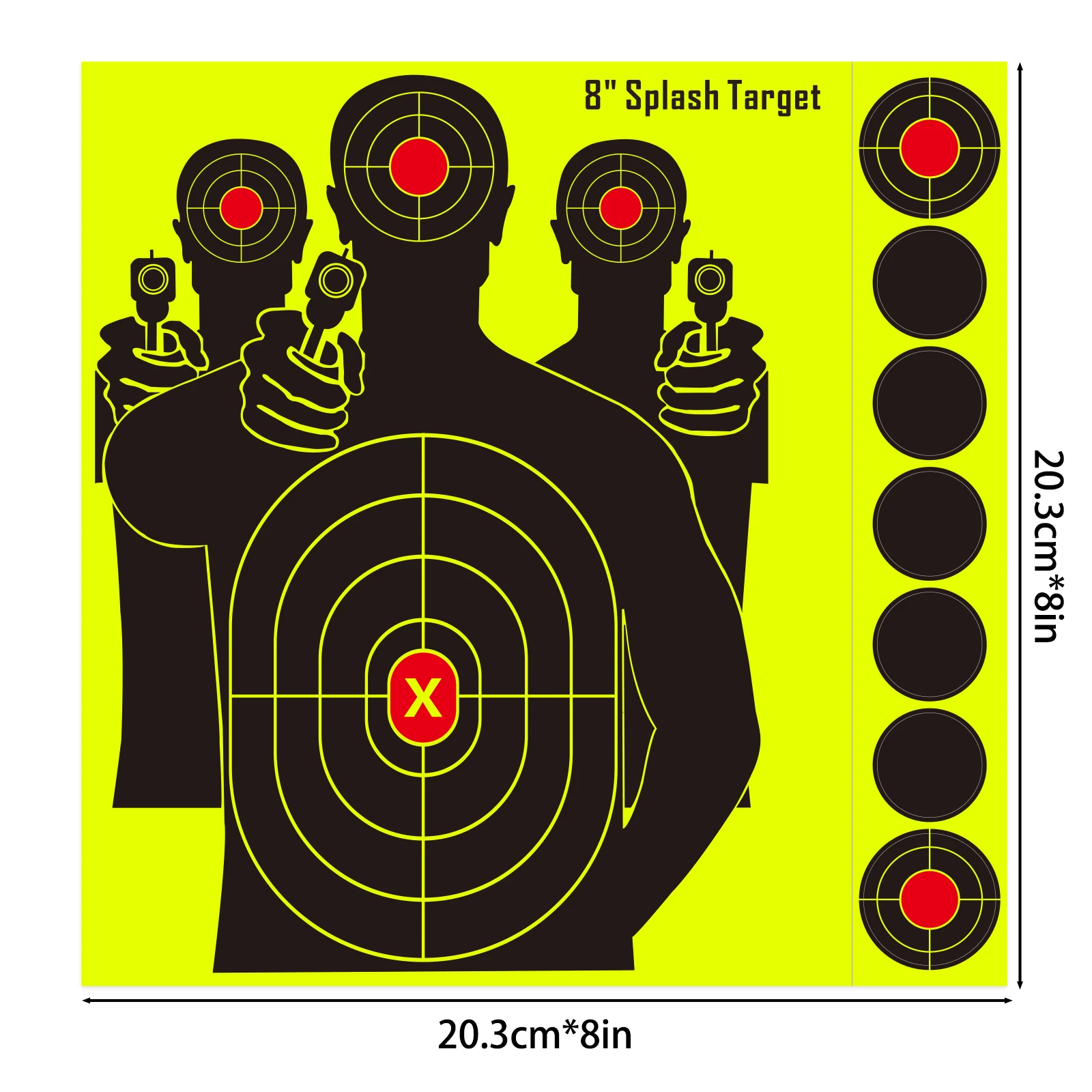 Human hostage shooting target - personal practice target - terrorist splash shooting target
