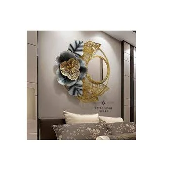 Home Decor Metal Gold Wrought Iron Contemporary Wall Art Birthday Decoration Creative Wall Hanging Made in India