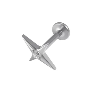 Minimalist Unisex Piercing Jewelry Wholesale Stone Inlaid Cross Star Dental Head Piercing Manufacturer