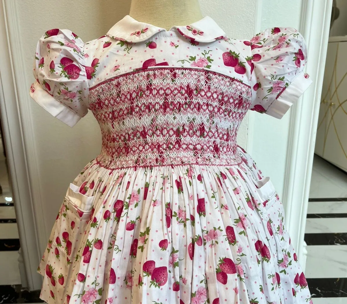 smocked dress material Make a No Pattern Sundress with Pre Shirred Fabric Girls yellow blue floral cotton smocked fabric Smocked Dresses Are the One-and-Done