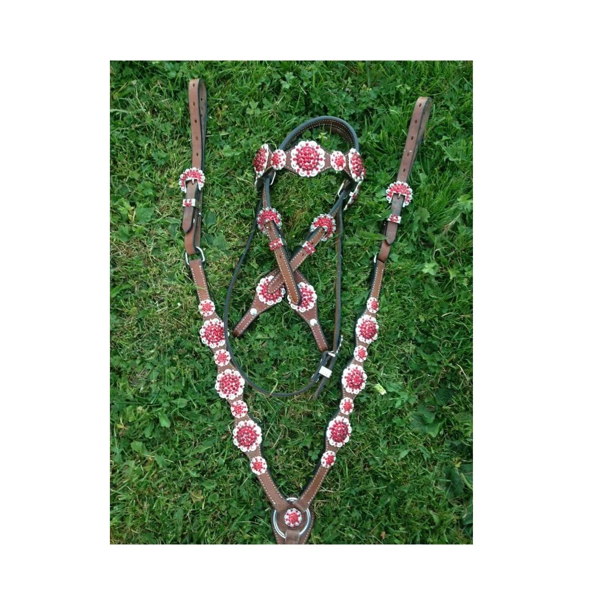 Breastplate With Conchos Western Tack Set With New Style Crystal