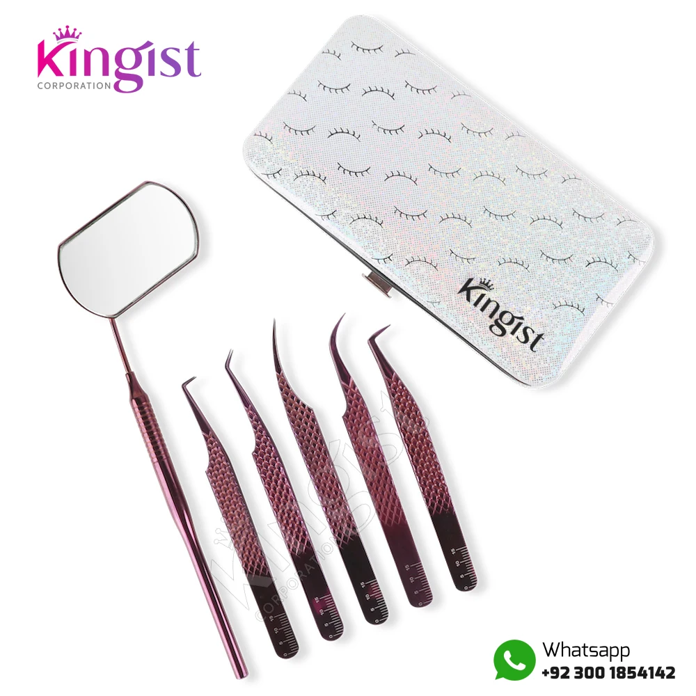 Rose Gold Glitter Lash Print Tweezers Case Wholesale Empty