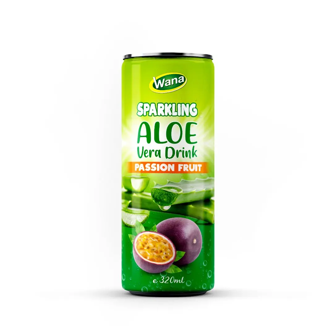 Grohandel 320ml Qualittsgesicherter Aloe Vera Passionsfrucht-Saft  Geschmack Dosengetrnk Sprudelndes Erfrischungsgetrnk Gesund Sterilisiert  Halal