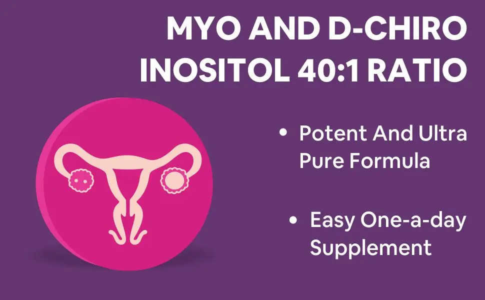 PCOS supplement vitamins For Women 40:1 Myo-Inositol tablets which supports hormone balance Fertility health