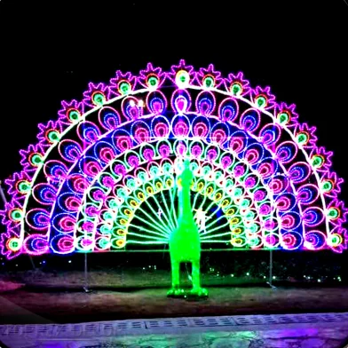 Multi Dual Color Led Christmas Light Diwali Rope Lights Decoration Led Peacock Light