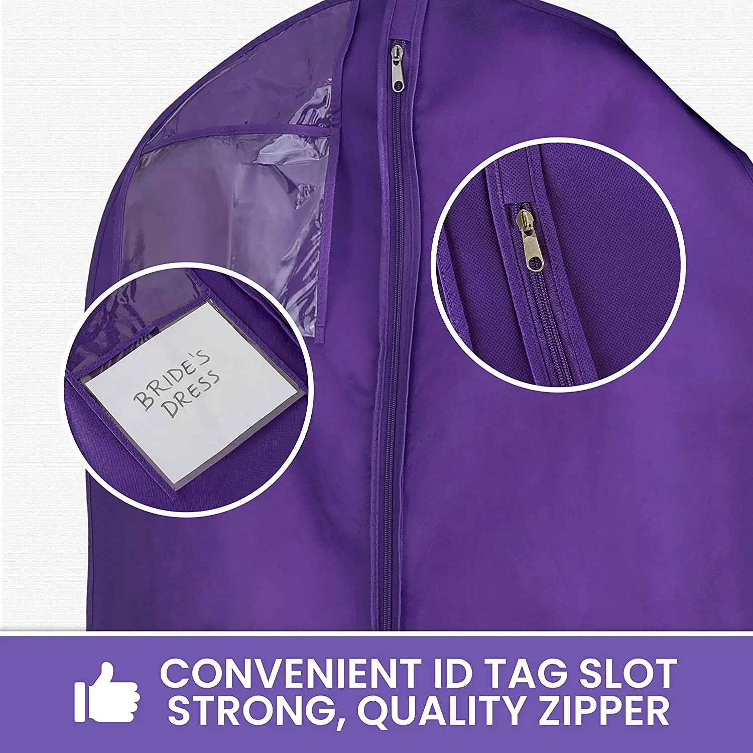 Длинная свадебная сумка для одежды 72 дюйма