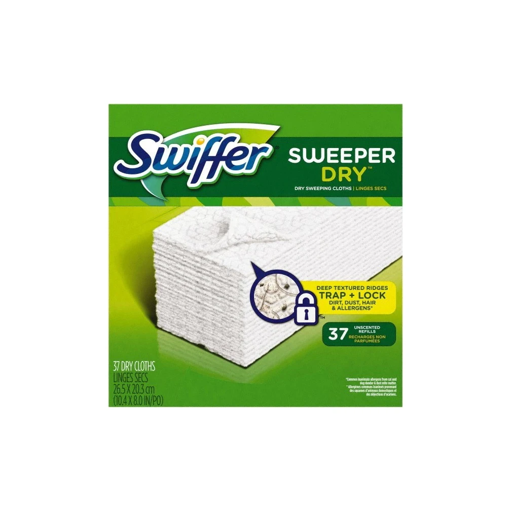 Sw-iffer Sweeper Pet 32 Ct Heavy Duty Dry Cloths with Microfiber Cleaning