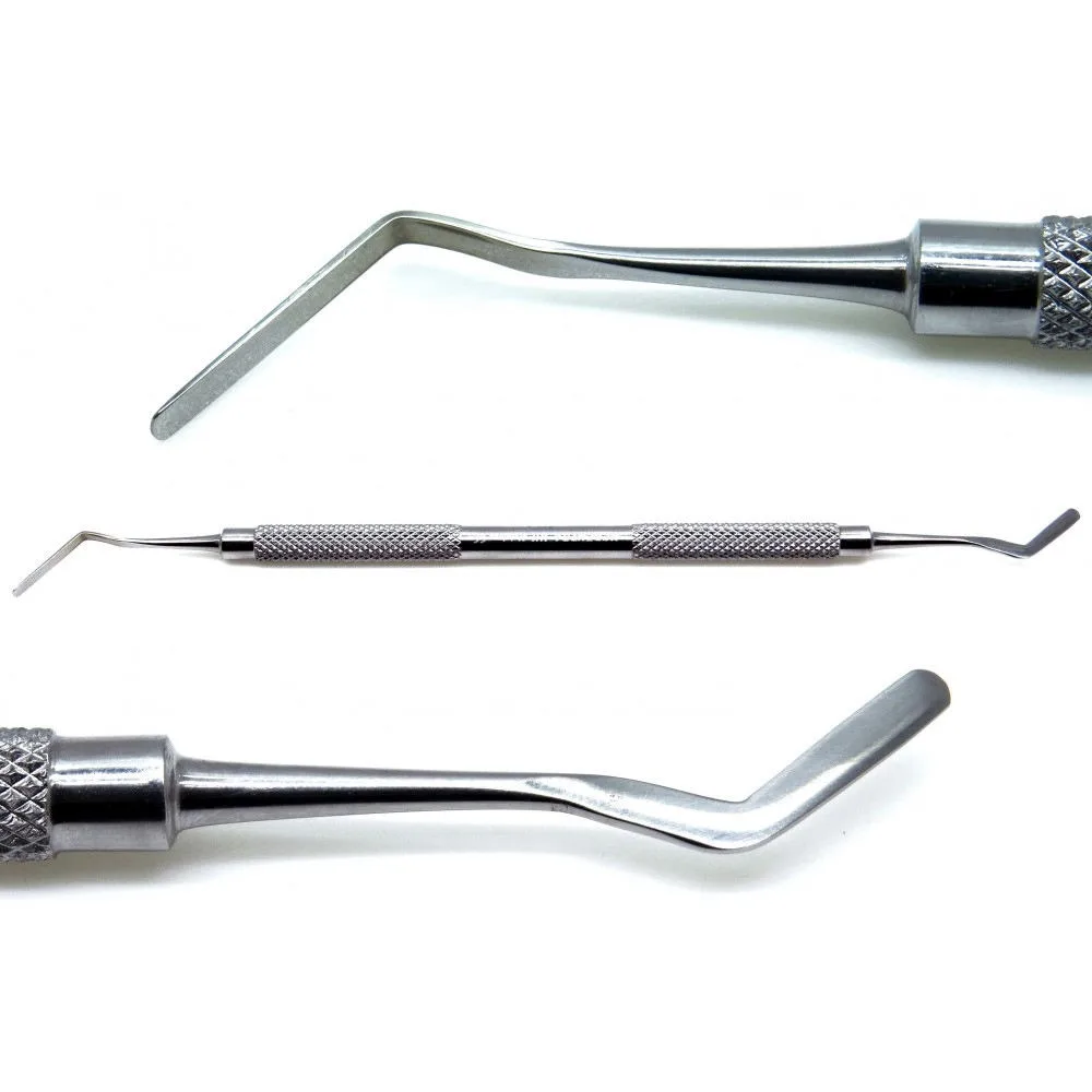 Dental Composite Instrument Curved Paddle - Titanium Coated Non-Stick Filling Tool