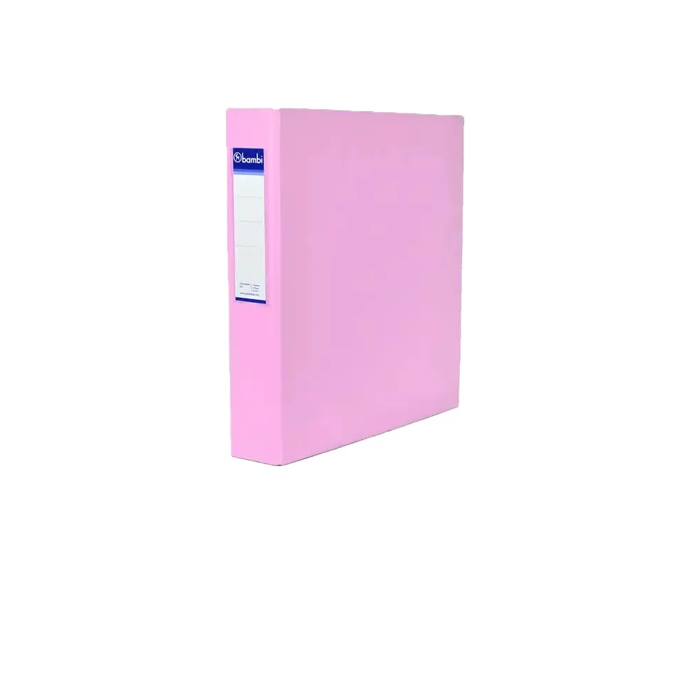 Customized Logo Colorful File Folder Paper Holder 40mm Thickness Paperboard PVC Size A4 D-Ring 2 3 4 Ring Binder